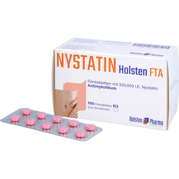 Nystatin Holsten FTA, Filmtabletten mit 500.000 I.E. Nystatin, 100 pcs. Tablets