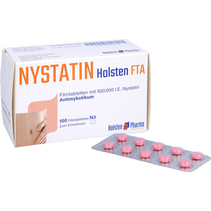 Nystatin Holsten FTA, Filmtabletten mit 500.000 I.E. Nystatin, 100 pcs. Tablets