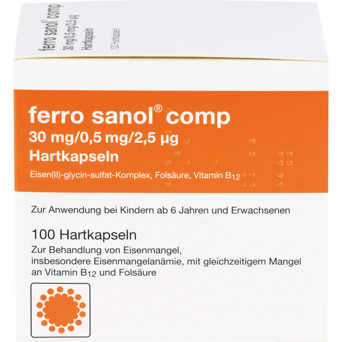 ferro sanol  comp 30mg/0,5mg/2,5µg Hartkapseln, 100 pcs. Capsules