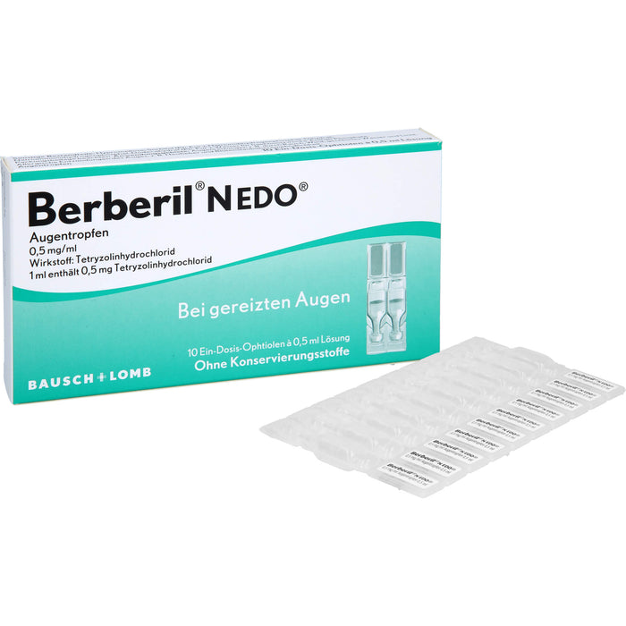 Berberil N EDO Augentropfen bei gereizten Augen, 10 pc Pipettes à dose unique