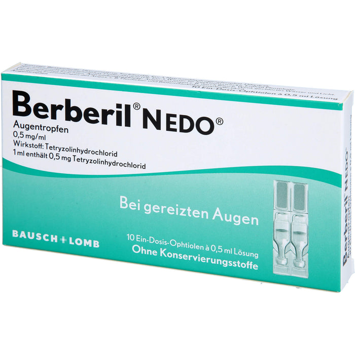 Berberil N EDO Augentropfen bei gereizten Augen, 10 pc Pipettes à dose unique
