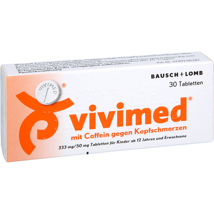 vivimed mit Coffein gegen Kopfschmerzen Tabletten, 30 pcs. Tablets