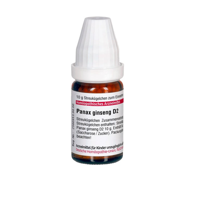 Panax ginseng D2 DHU Globuli, 10 g Globules