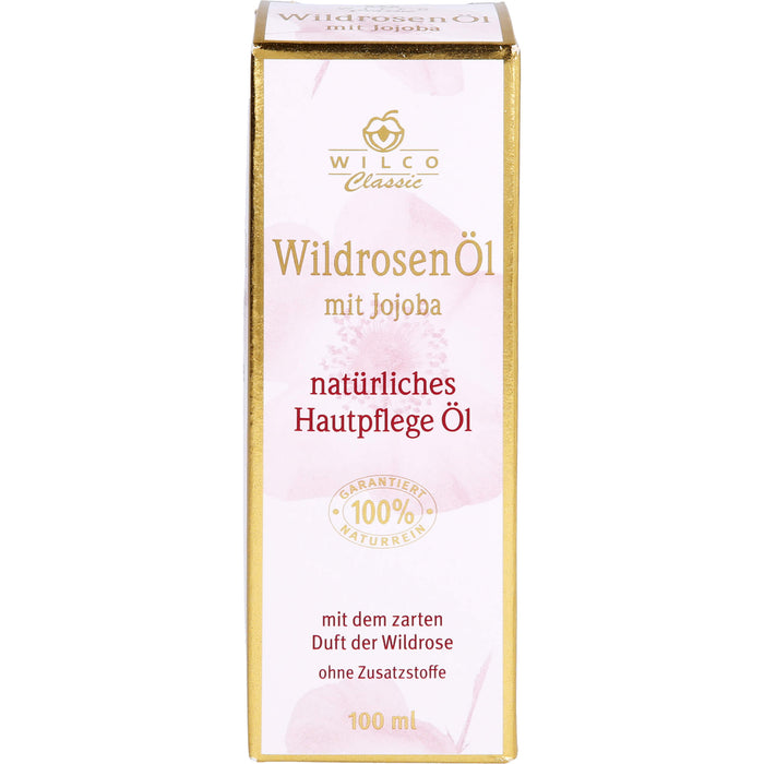 WILCO Wildrosen Öl 100% naturrein mit Jojoba, 100 ml Öl