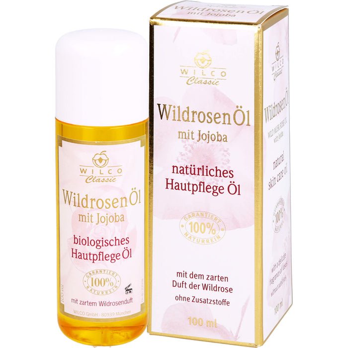 WILCO Wildrosen Öl 100% naturrein mit Jojoba, 100 ml Oil