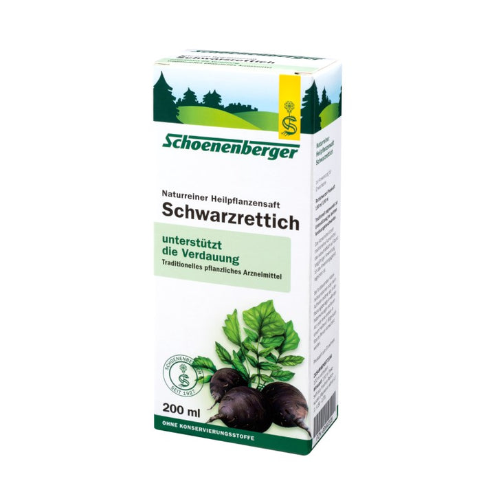 Schoenenberger Schwarzrettich naturreiner Heilpflanzensaft, 200 ml Solution