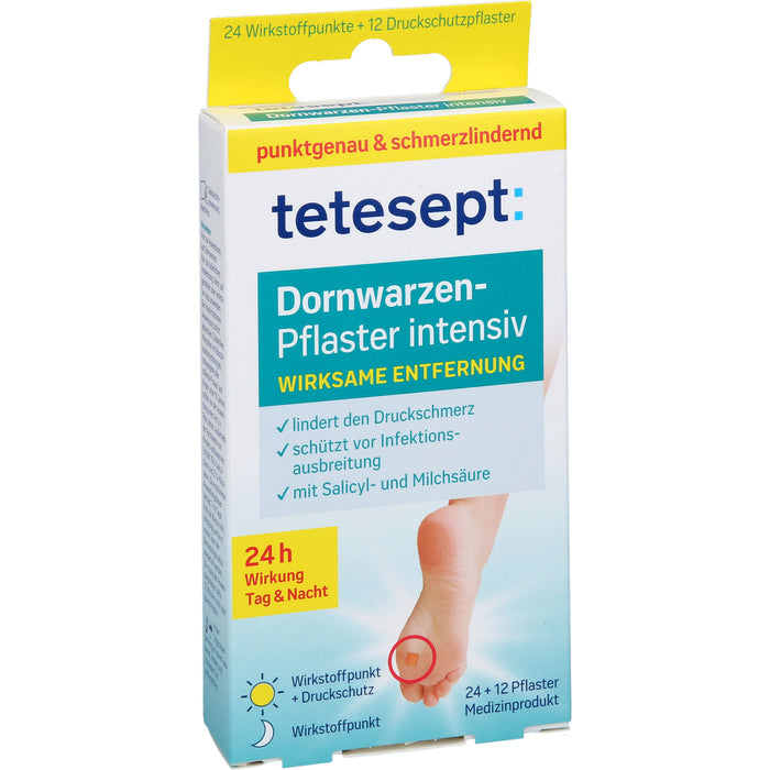 Tetesept Dornwarzen-Pflaster intensiv, 12 pcs. Patch