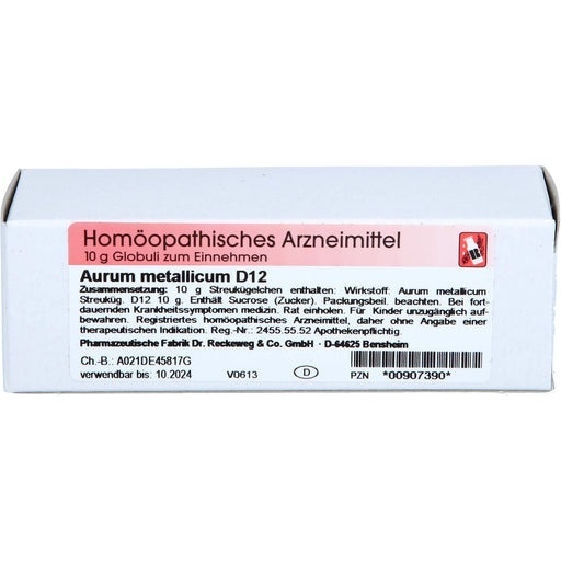 DR. RECKEWEG & CO Aurum metallicum D 12 Globuli, 10 g Globuli
