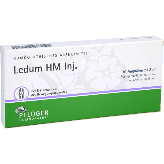Pflüger Ledum HM Inj. flüssige Verdünnung bei Erkrankungen des Bewegungsapparates, 10 pcs. Ampoules