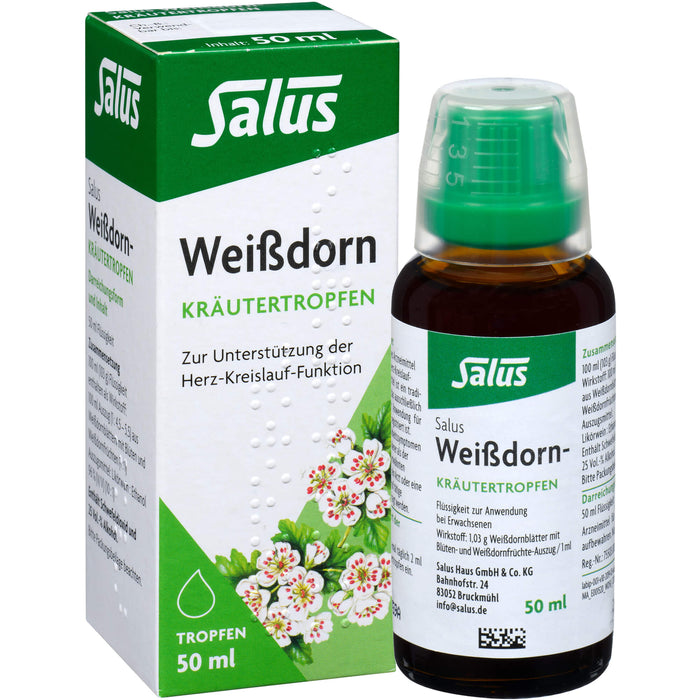 Salus Weißdorn-Kräutertropfen zur Unterstützung der Herz-Kreislauf-Funktion, 50 ml Solution