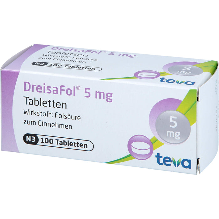 DreisaFol Tabletten bei Folsäuremangelzuständen, 100 pc Tablettes