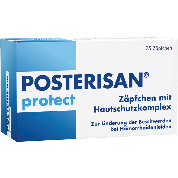 Posterisan protect Hämorrhoidenzäpfchen mit Hautschutzkomplex, 25 pc Suppositoires