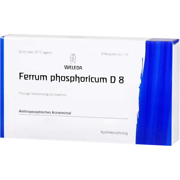 Ferrum phosphoricum D8 Weleda Amp., 8X1 ml AMP