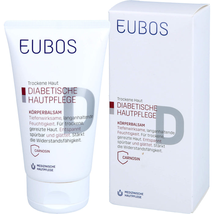 EUBOS diabetische Hautpflege Körperbalsam für trockene Haut, 150 ml Lotion