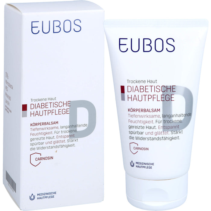 EUBOS diabetische Hautpflege Körperbalsam für trockene Haut, 150 ml Lotion