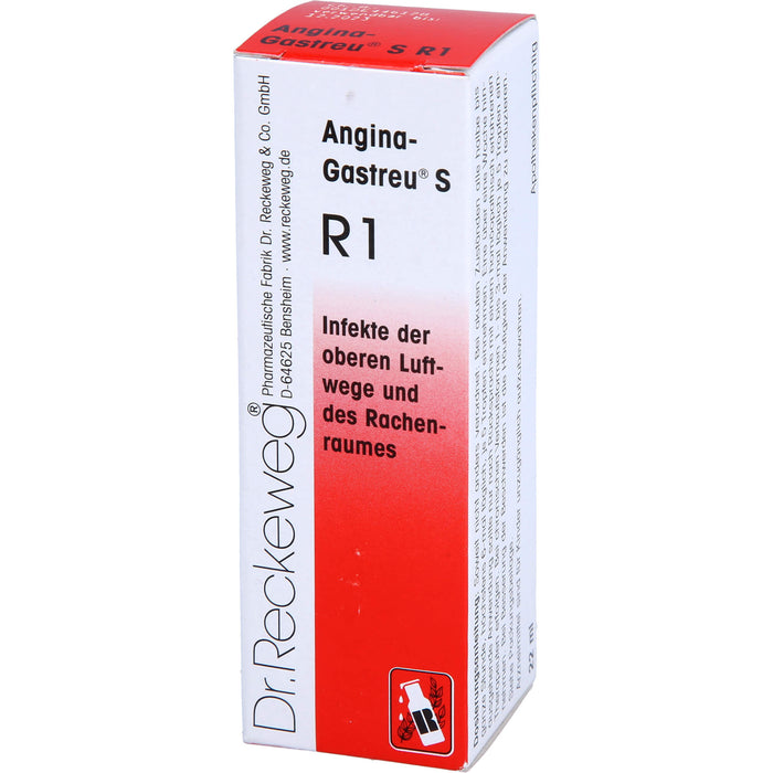 Dr.Reckeweg Angina-Gastreu S R1 Mischung bei Infekten der oberen Luftwege und des Rachenraumes, 22 ml Mixture