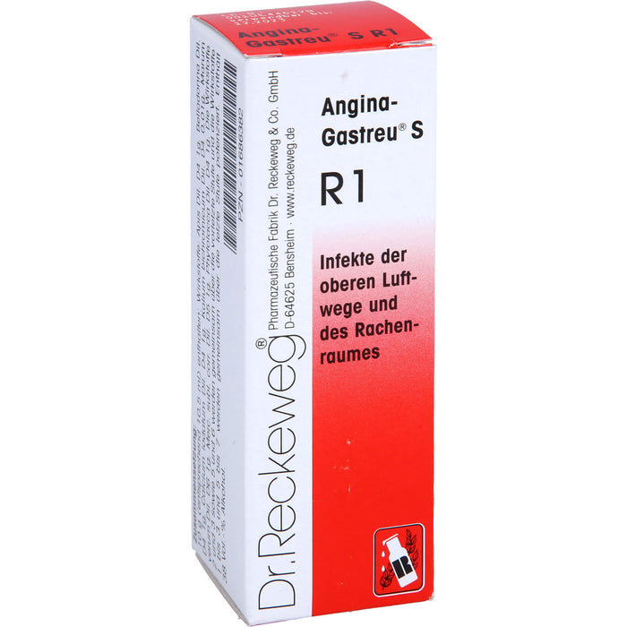 Dr.Reckeweg Angina-Gastreu S R1 Mischung bei Infekten der oberen Luftwege und des Rachenraumes, 22 ml Mixture