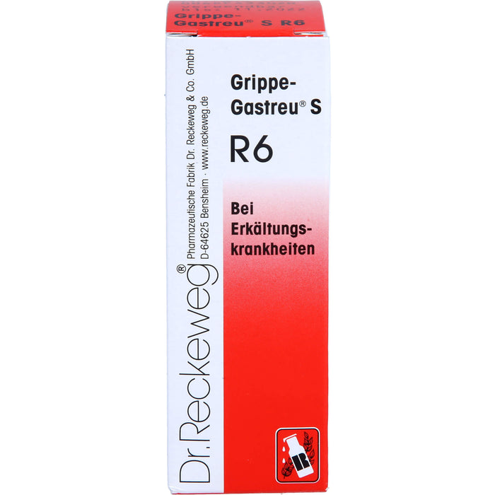 Dr. Reckeweg Grippe-Gastreu S R6 Tropfen bei Erkältungskrankheiten, 22 ml Lösung