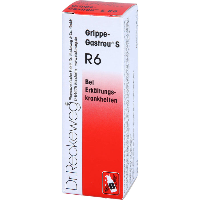 Dr. Reckeweg Grippe-Gastreu S R6 Tropfen bei Erkältungskrankheiten, 22 ml Solution