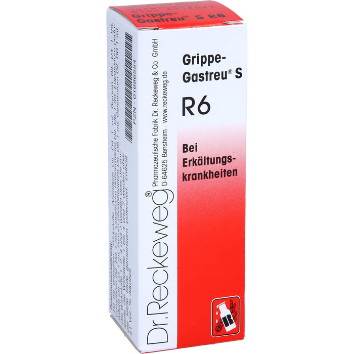Dr. Reckeweg Grippe-Gastreu S R6 Tropfen bei Erkältungskrankheiten, 22 ml Solution