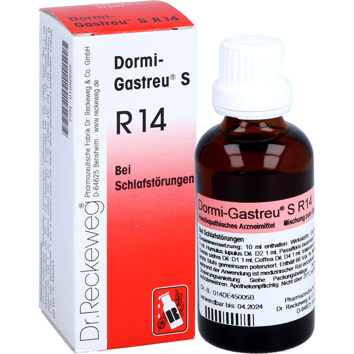 Dr. Reckeweg Dormi-Gastreu S R14 Tropfen bei Schlafstörungen, 50 ml Solution