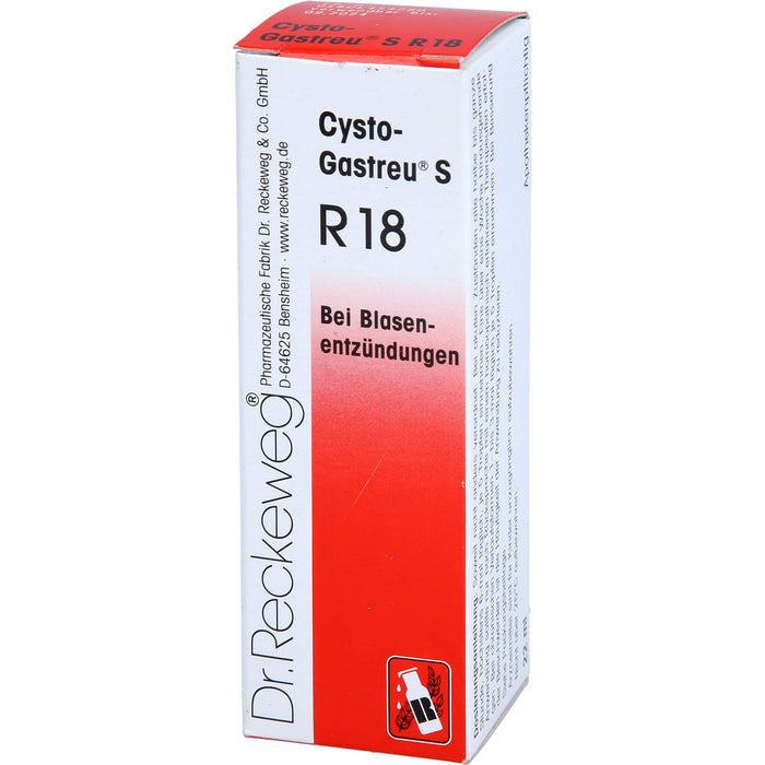 Dr.Reckeweg Cysto-Gastreu S R18 Tropfen bei Blasenentzündungen, 22 ml Solution