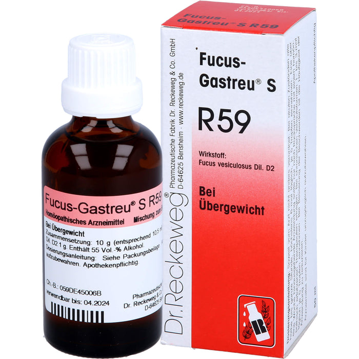 Dr. Reckeweg Fucus-Gastreu S R59 Tropfen bei Übergewicht, 50 ml Solution