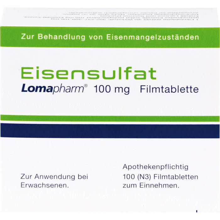 Eisensulfat Lomapharm  100 mg, 100 pc Tablettes