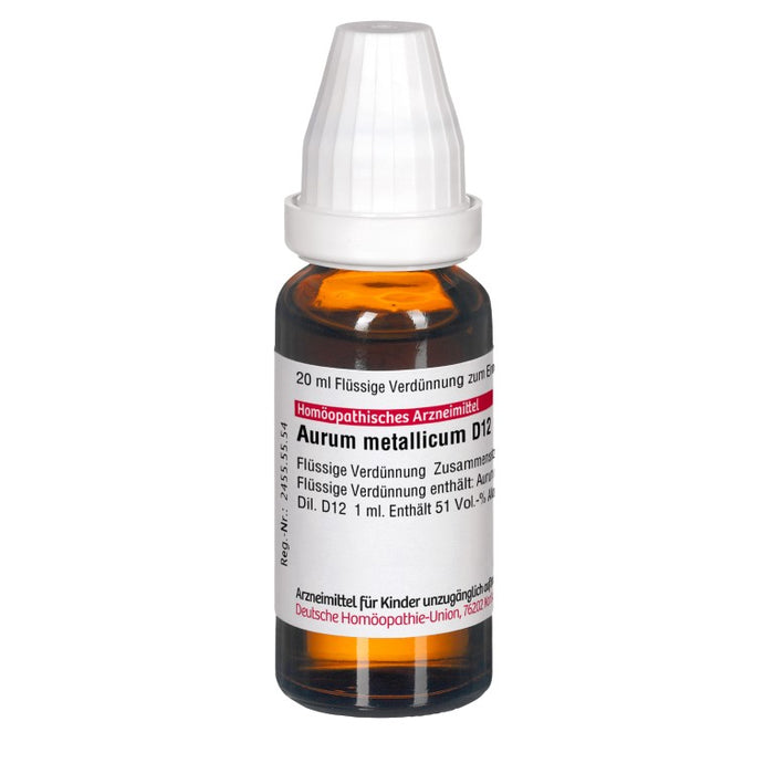 DHU Aurum metallicum D12 Dilution, 20 ml Solution