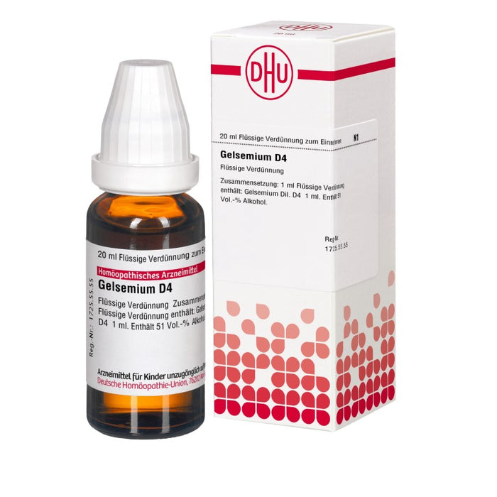 DHU Gelsemium D4 Dilution, 20 ml Solution