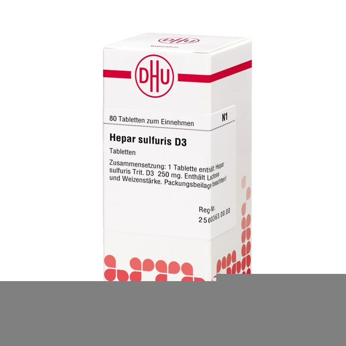 DHU Hepar sulfuris D3 Tabletten, 80 St. Tabletten