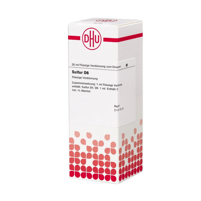 DHU Sulfur D6 Dilution, 20 ml Solution