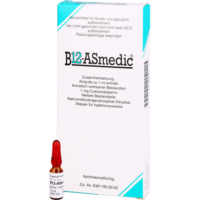 B12 ASmedic Injektionslösung, 10 pc Ampoules
