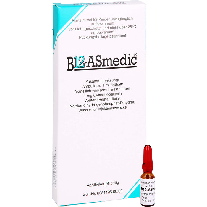 B12 ASmedic Injektionslösung, 10 pc Ampoules