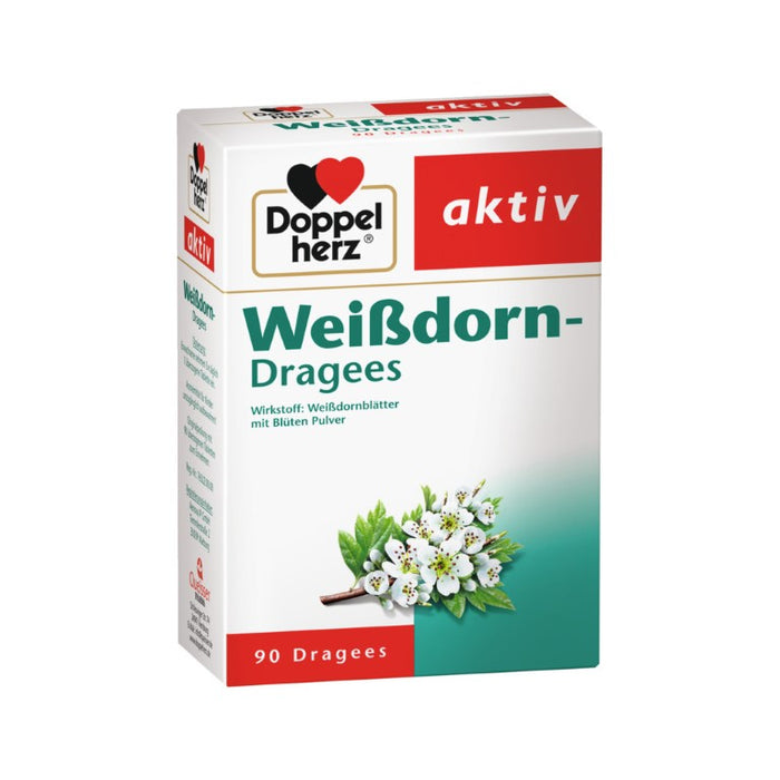 Doppelherz aktiv Weißdorn Dragees zur Unterstützung der Herz-Kreislauf-Funktion, 90 pcs. Tablets