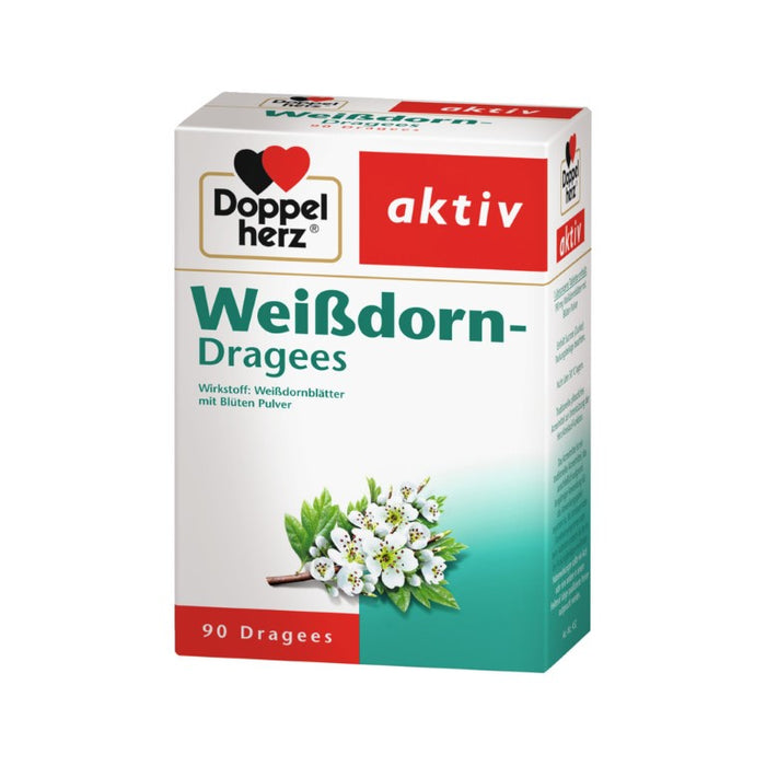 Doppelherz aktiv Weißdorn Dragees zur Unterstützung der Herz-Kreislauf-Funktion, 90 pc Tablettes
