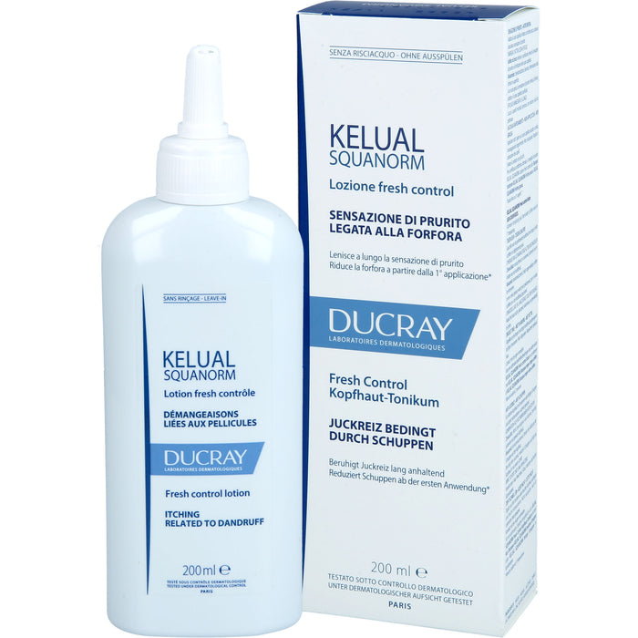 DUCRAY Kelual Squanorm Kopfhaut-Tonikum beruhigt Kopfhaut und reduziert Schuppen, 200 ml Lösung