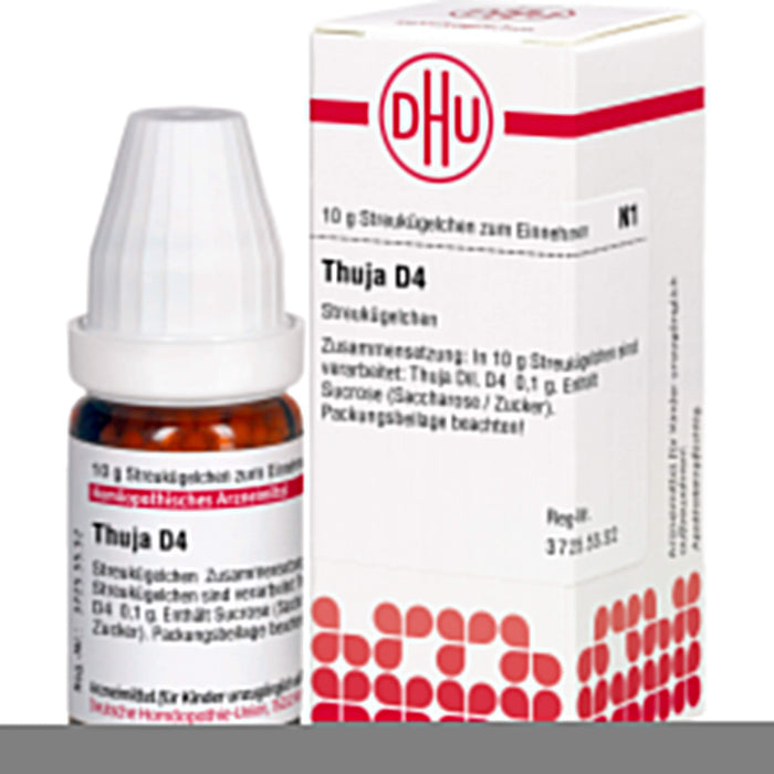 DHU Thuja D4 Streukügelchen, 10 g Globuli
