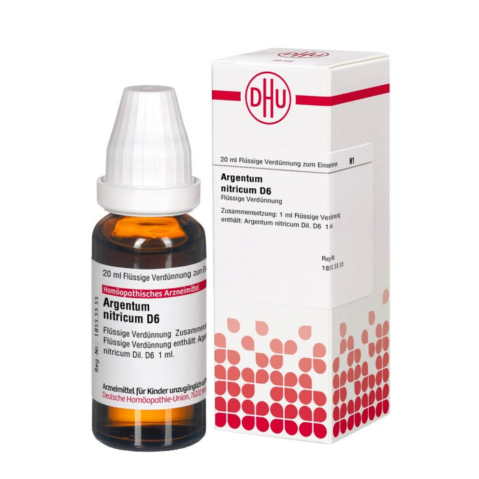 DHU Argentum nitricum D6 Dilution, 20 ml Solution