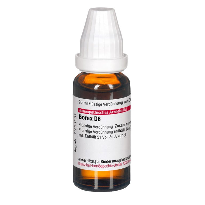 Borax D6 DHU Dilution, 20 ml Solution
