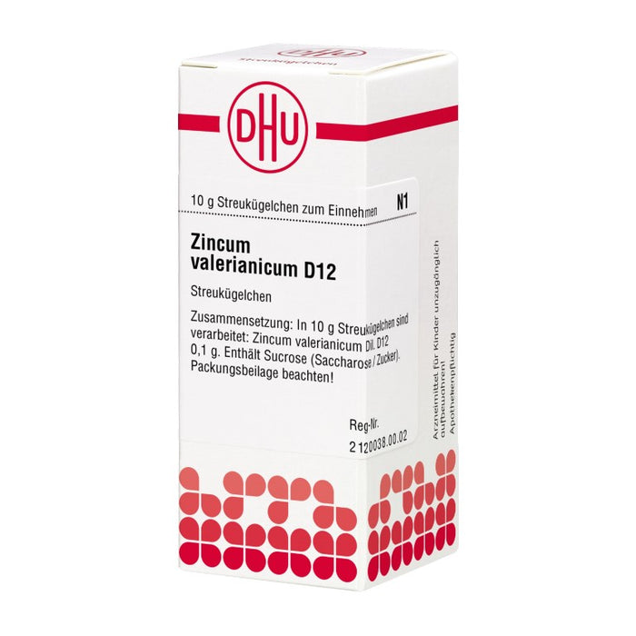 DHU Zincum valerianicum D12 Streukügelchen, 10 g Globuli