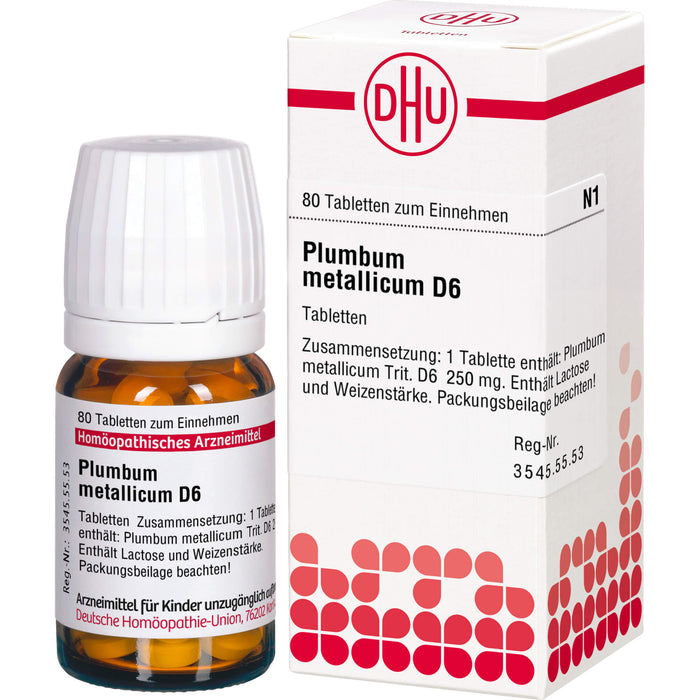 Plumbum metallicum D6 DHU Tabletten, 80 pc Tablettes