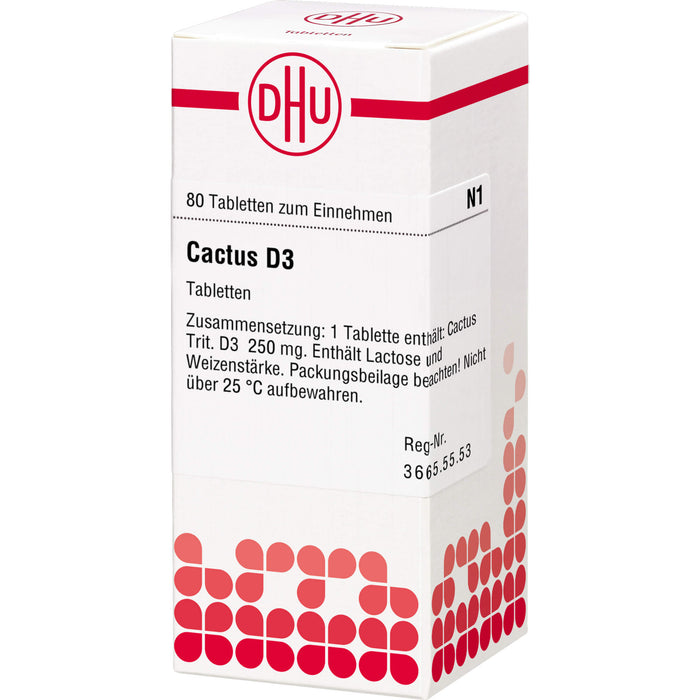DHU Cactus D3 Tabletten, 80 pcs. Tablets