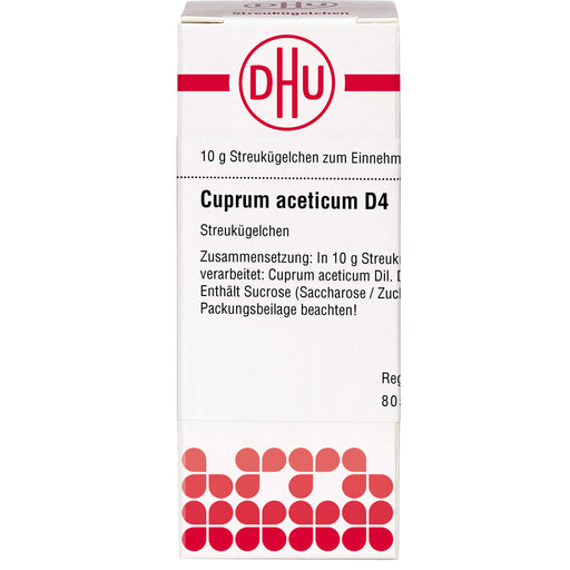 Cuprum aceticum D4 DHU Globuli, 10 g Globuli