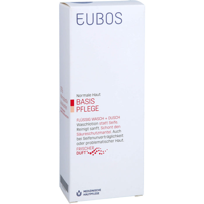 EUBOS flüssige Waschlotion für normale Haut rot mit frischem Duft, 200 ml Lösung