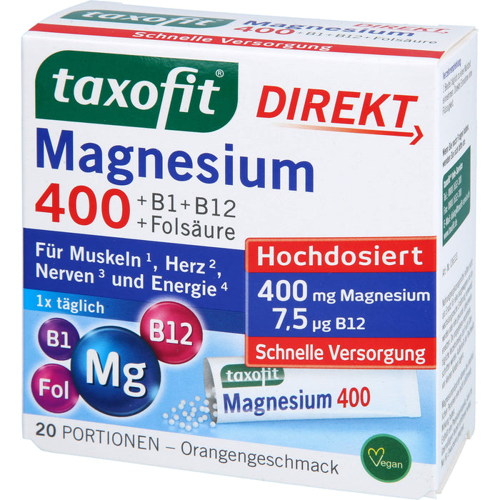 taxofit Magnesium 400 Direkt-Granulat, 20 pcs. Sachets