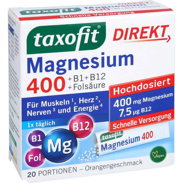 taxofit Magnesium 400 Direkt-Granulat, 20 pcs. Sachets