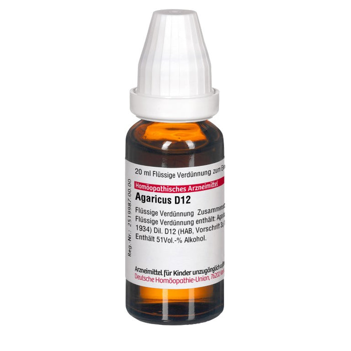 DHU Agaricus D12 Dilution, 20 ml Solution