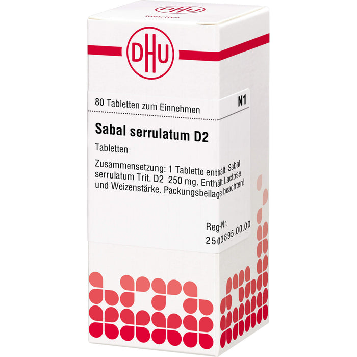 Sabal serrulatum D2 DHU Tabletten, 80 pc Tablettes
