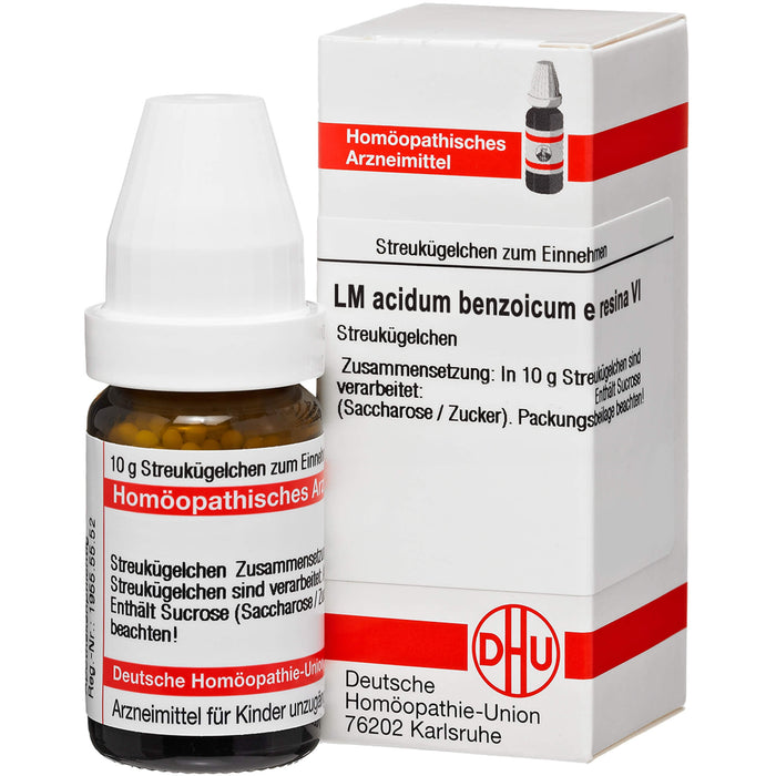 Acidum benzoicum e resina LM VI DHU Globuli, 5 g Globules